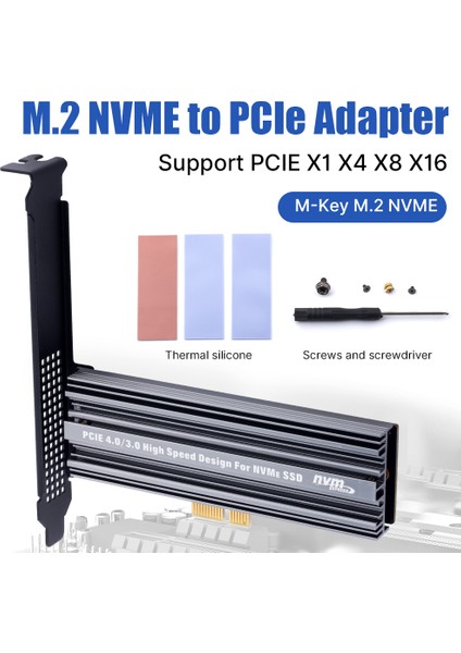 M.2 Nvme - Pcıe 4.0 X1 Adaptörü 2230/2242/2260/2280 SSD Için Arayüz Dönüştürücü Masaüstü Için Yüksek Hızlı Aktarım Genişletme Kartı (Yurt Dışından)