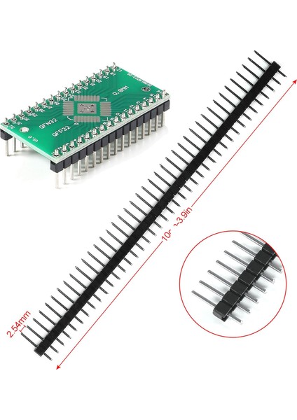 51 Adet 12 Tip Smd Dıp Adaptörü Pcb Proto Kurulu Plaka Dönüştürücü Sop Sot 0402/0603/0805 Tqfp Qfn + 40 Adet 2.54MM Erkek 40 Pin (Yurt Dışından) modelleri