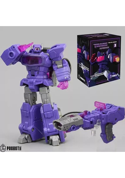 Stokta Pockettoys Dönüşüm Pt-03 PT03 Shockwave Mini Cep Savaşı Ko Dx9 G1 Animasyonlu Versiyon Robot Oyuncak Aksiyon Figürü (Yurt Dışından)