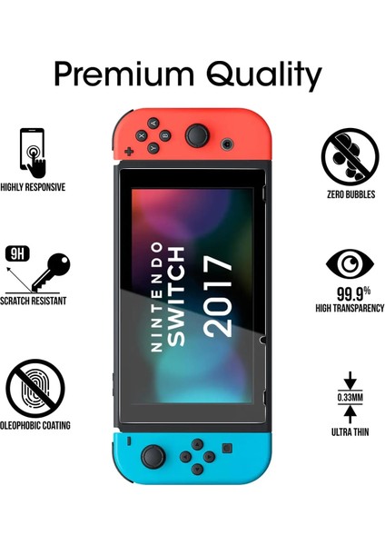 Nintendo Switch Için 6.2 Inç 2017 6.2in Ekran Koruyucu Temperli Cam Kolay Kurulum Kacıksız Çizilmez (Yurt Dışından) fiyatları