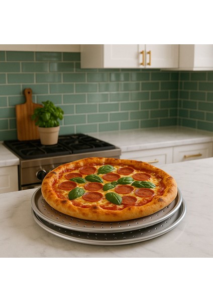 3’lü Çelik Pizza ve Pide Tepsisi, 28-31-36CM, Dayanıklı ve Şık Tasarım fiyatları