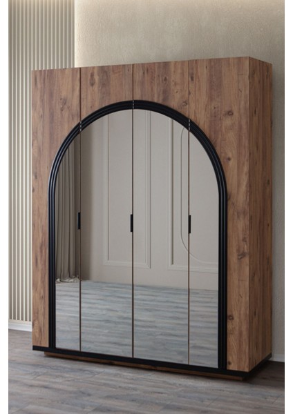 Gardırop, Hira Atlantik 4 Kapaklı Aynalı Dolap