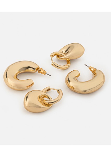 Metal Halka Küpe Seti IW6250068013265 fırsatları