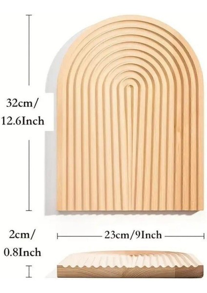 Bohem Oval Bambu Sunum Tepsisi, Kahverengi, 32 cm modelleri