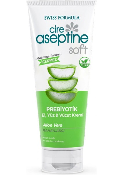 Soft Aloe Vera Özlü Prebiyotikli Rahatlatıcı ve Besleyici Krem – 75 ml