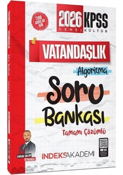 İndeks Akademi 2026 KPSS Vatandaşlık Algoritma Soru Bankası Indeks Akademi