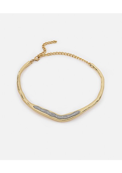 Kontrast Kristal Taşlı Plaka Kolye IW6250051011265