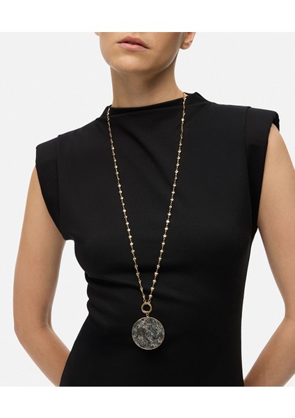 Kontrast Taş Uçlu Uzun Zincir Kolye IW6250051003265 fiyatları