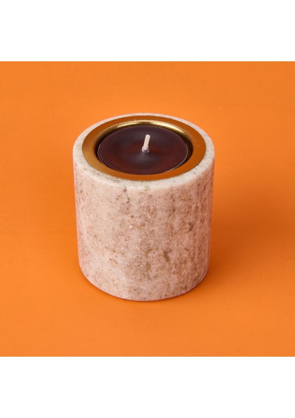 Marble Şamdan Mumluk - Bej - 6 cm fiyatları
