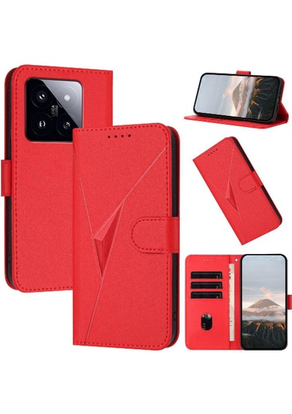 Xiaomi 14T Pro Flip Koruyucu Cep Telefonu Anti-Sonbahar Pu Için Flip Case (Yurt Dışından)