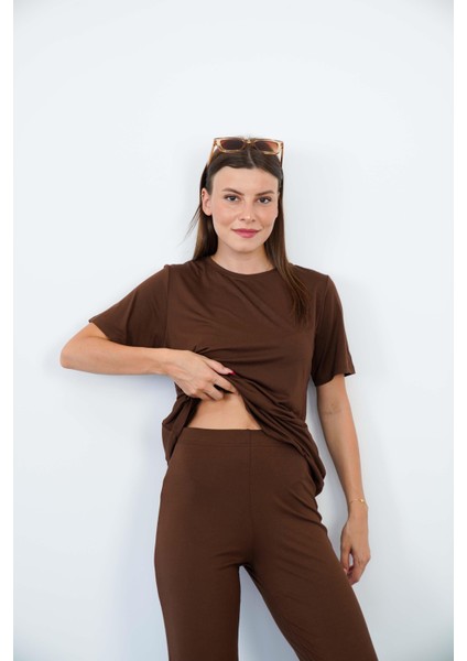 Tunik & Pantolon Takım-Kahverengi modelleri