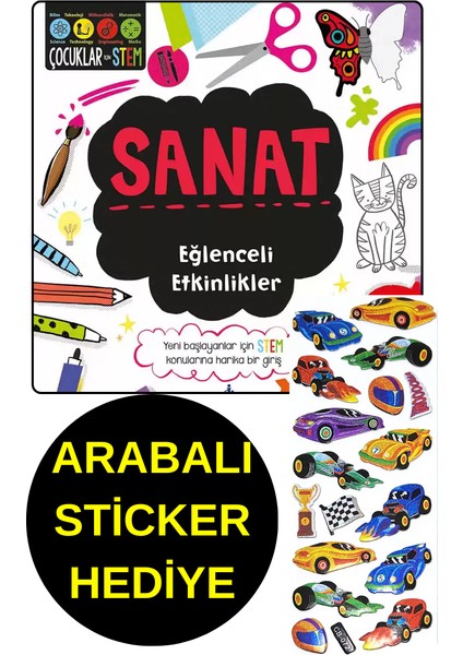 Arabalı Sticker Hediye - Sanat - Eğlenceli Etkinlikler - Çocuklar İçin Stem