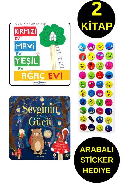 Emojili Sticker Hediye - Okul Öncesi Resimli Kitaplar - Kırmızı Ev Ağaç Ev - Sevginin Gücü