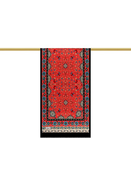 Kırmızı Sarmaşık Desen Dar Ipek Fular modelleri