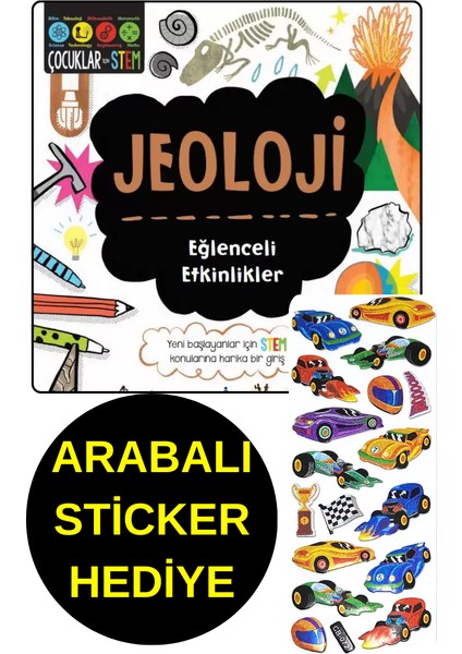 Arabalı Sticker Hediye - Jeoloji - Eğlenceli Etkinlikler - Çocuklar İçin Stem