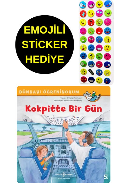 Emojili Sticker Hediye - Okul Öncesi Resimli Kitaplar - Kokpitte Bir Gün