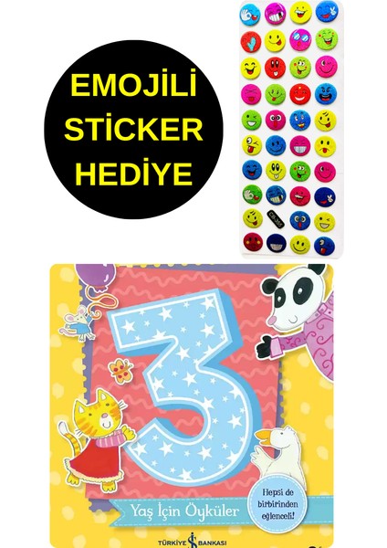 Emojili Sticker Hediye - Okul Öncesi Resimli Kitaplar - 3 Yaş İçin Öyküler