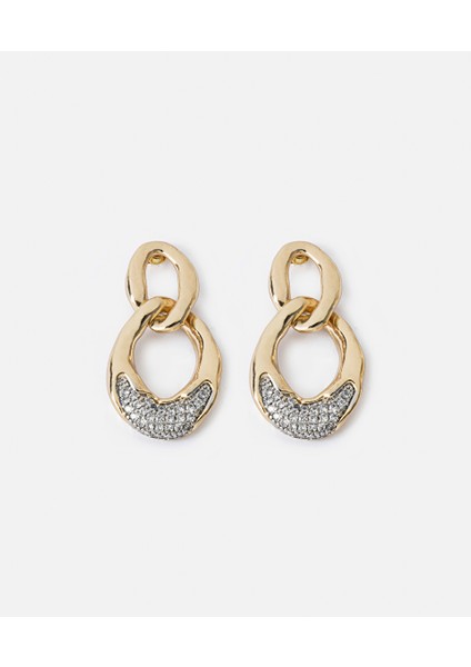 Iç Içe Geçmiş Kristal Taşlı Küpe IW6250068028265