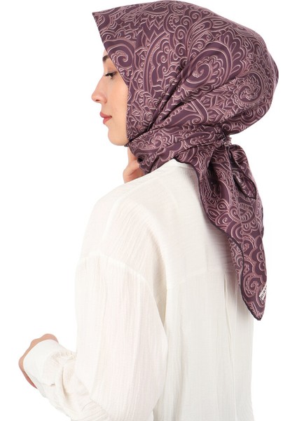 Mürdüm Sanat Desen Twill Ipek Eşarp fiyatları