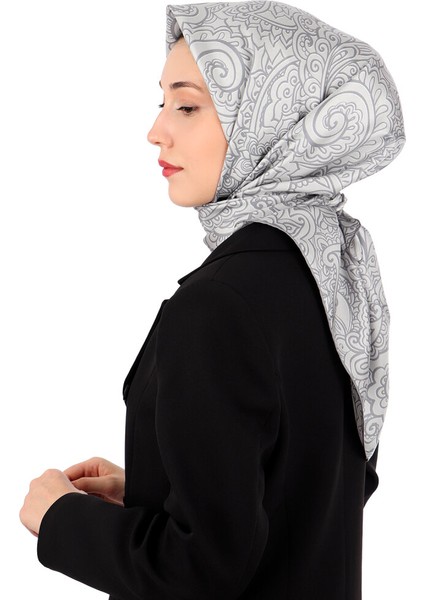 Gümüş Sanat Desen Twill Ipek Eşarp fiyatları