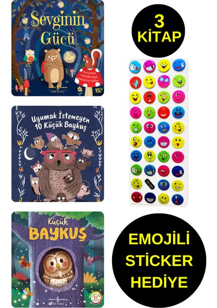 Emojili Sticker Hediye - Okul Öncesi Resimli Kitaplar - Sevginin Gücü - Küçük Baykuş - Uyumak ...