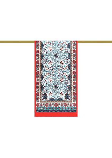 Kırmızı Sarmaşık Desen Dar Ipek Fular modelleri