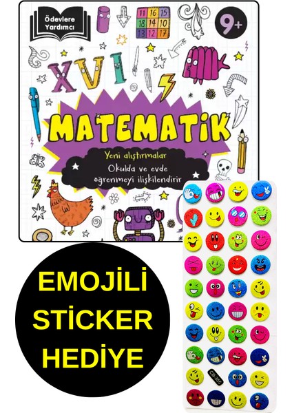 Emojili Sticker Hediye - Matematik - Yeni Alıştırmalar - Okulda ve Evde ... 9+ Yaş