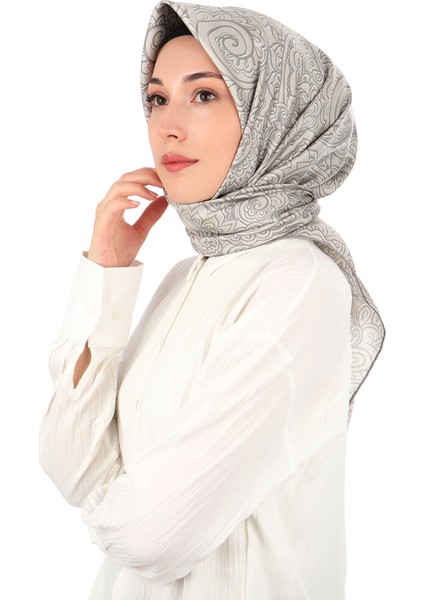 Taş Sanat Desen Twill Ipek Eşarp