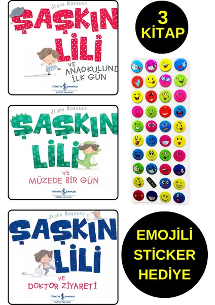 Emojili Sticker Hediye - Okul Öncesi Resimli Kitaplar - Şaşkın Lili Serisi