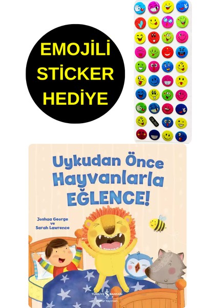 Emojili Sticker Hediye - Okul Öncesi Resimli Kitaplar - Uykudan Önce Hayvanlarla Eğlence !