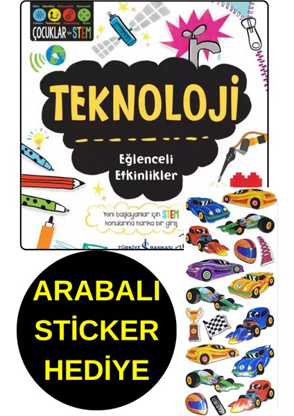Arabalı Sticker Hediye - Teknoloji - Eğlenceli Etkinlikler - Çocuklar İçin Stem