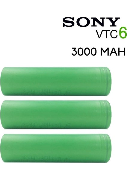 Vtc6 18650 3.7V 3000 Mah Li-Ion 3'lü Şarjlı Pil modelleri