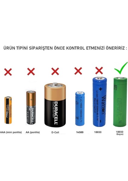 Sony Vtc6 18650 3.7V 3000 Mah Li-İon Şarjlı Pil 20'Li modelleri