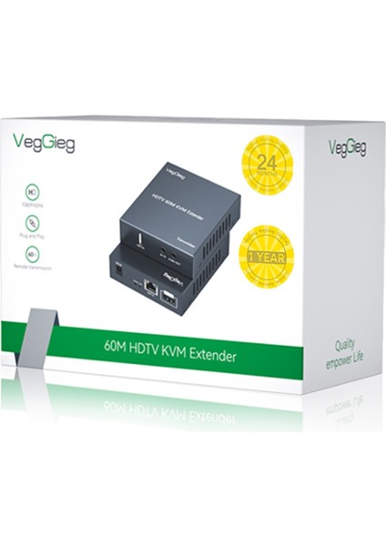 1080P Full Hd 60Hz HDMI Kvm Extender 60 Metre CAT5E/6 HDMI Menzil Genişletici Uzatıcı