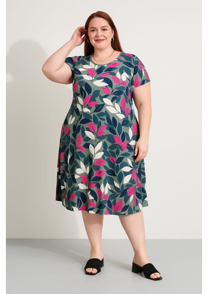 Moda Kadın Büyük Beden Viskon Iç Göstermez Çan Elbise fiyatları