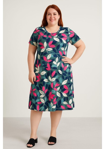 Moda Kadın Büyük Beden Viskon Iç Göstermez Çan Elbise modelleri