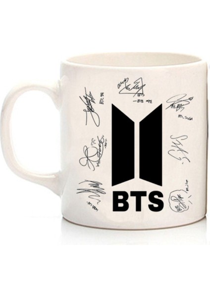 K-Pop Bts New Logo Signs Iki Tarafı Baskılı Kupa Bardak