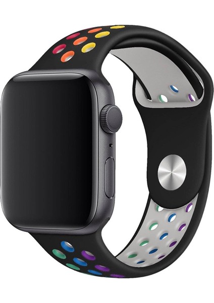 Apple Watch Series 5 42 MM Fileli Kordon Siyah-Renkli modelleri