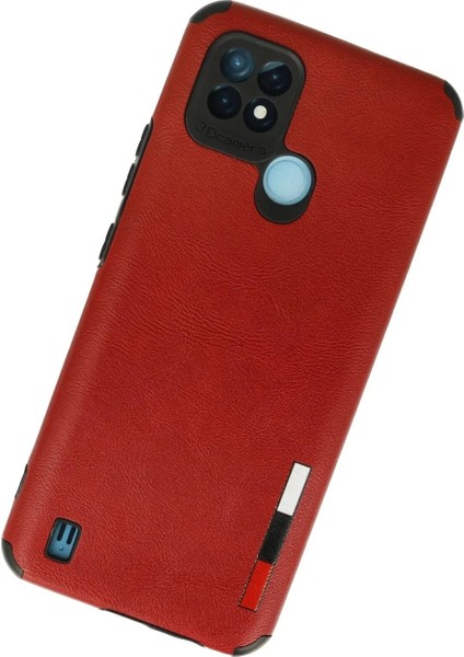 Realme C21 Kılıf Loop Deri Silikon - Kırmızı fiyatları