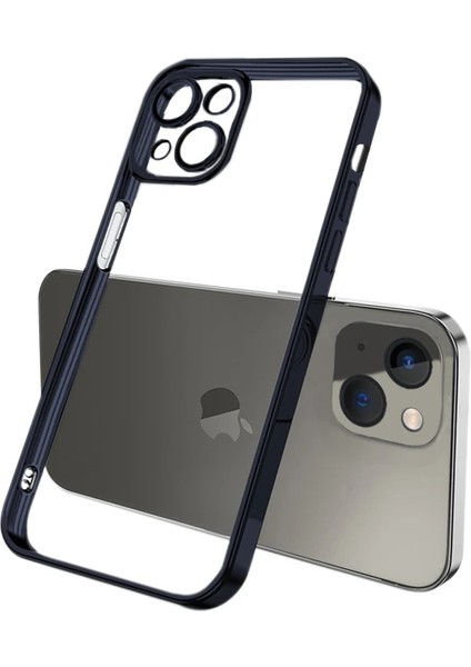 Ally Fashion Series iPhone 13 6.1inç Kılıf Renkli Kenar Lazer Çerçeveli Silikon KILIF-(1903)
