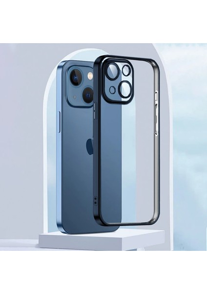 Ally Fashion Series iPhone 13 6.1inç Kılıf Renkli Kenar Lazer Çerçeveli Silikon KILIF-(1903) modelleri