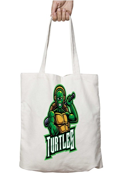 Turtle Kaplumbağalar Iki Tarafı Kalıcı Baskılı Yıkanabilir Çanta