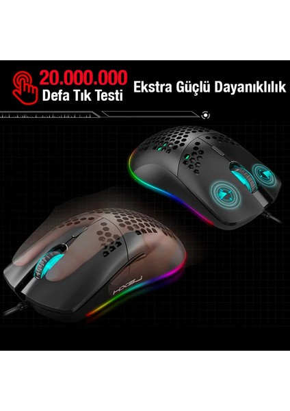 Hxsj J900 USB Kablolu Rgb Dpi Oyuncu Mouse Gaming MOUSE-(1903) fırsatları