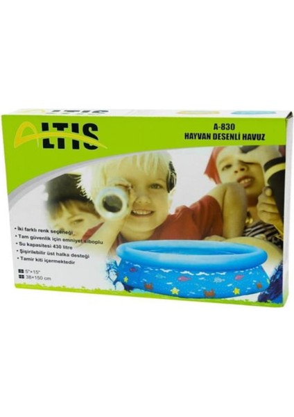 A- 830 Hayvan Desenli Havuz 38X150 cm Mavi fiyatları