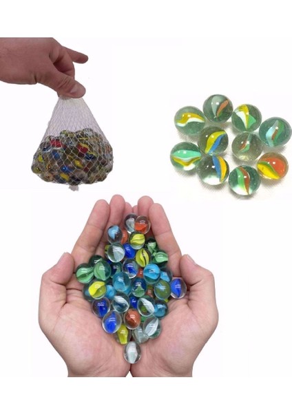 Renkli Cam Misket Bilye Seti, Eğitici ve Eğlenceli 40 Parça fiyatları