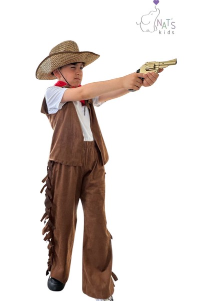Renkli Erkek Çocuk Tarz Tişört ve Kovboy Kostüm Seti indirimleri