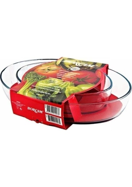 Beyaz Oval Tepsi, 2'li Set, Şık ve Dayanıklı Mutfağınız Için Ideal