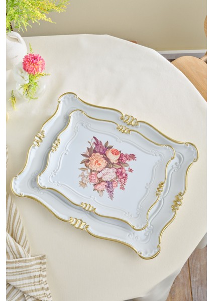 Gri Melamin Dikdörtgen Tepsi, 33/42 Cm, Şık ve Dayanıklı Tasarım fiyatları