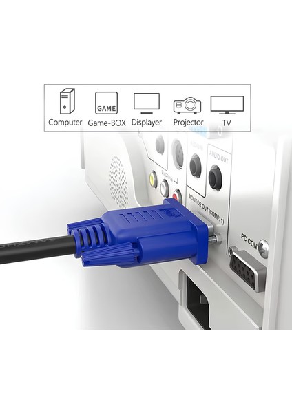 VGA Görüntü Kablosu 1.5 Metre | 15 Pin, Yüksek Uyumluluk, Dayanıklı Tasarım 🖥️🔌