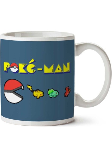 Pokemon Poke Man Iki Tarafı Baskılı Kupa Bardak